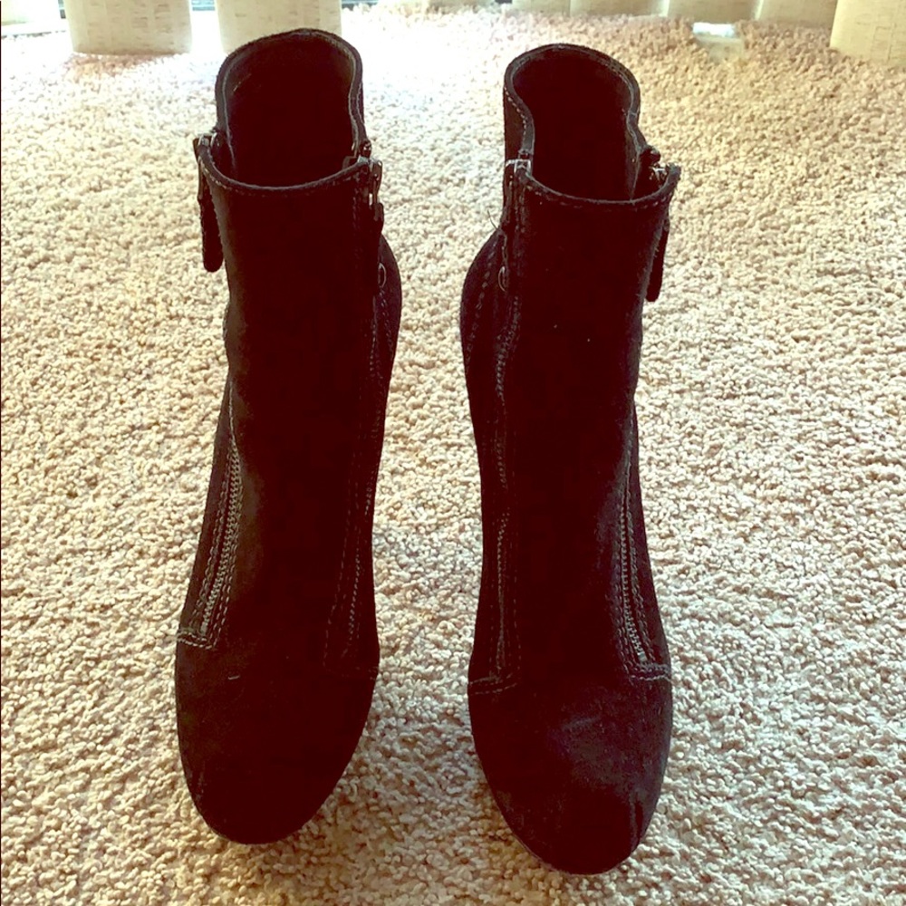 LAMB black suede boots- size 8 1/2